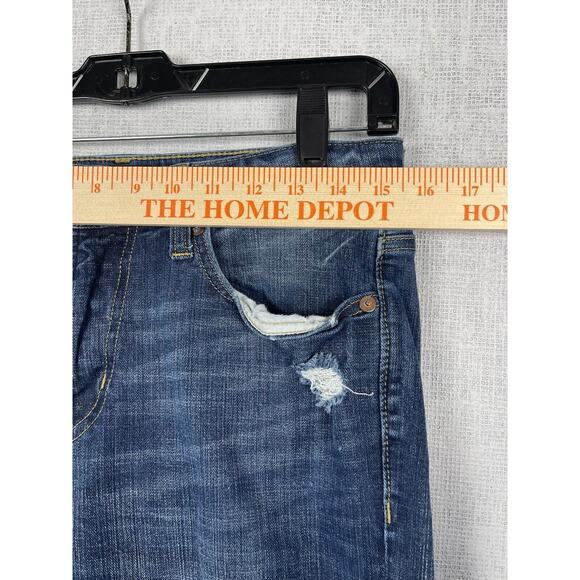 American Eagle Jeans Men’s 30x32 Blue Extreme Flex 4 Slim Straight Fit Distress - Picture 6 of 10
